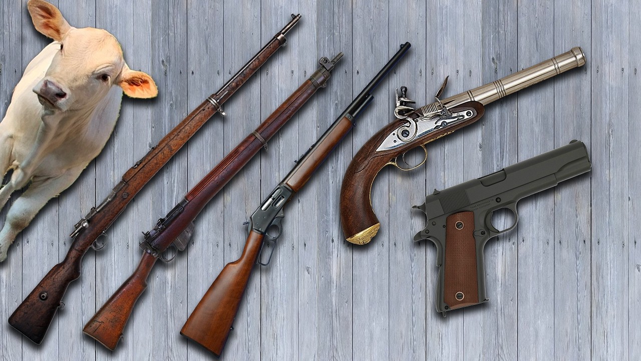 1911A1, Turkish Mauser, Enfield No.4 Mk.I, Marlin 45/70, Flintlock Pistol