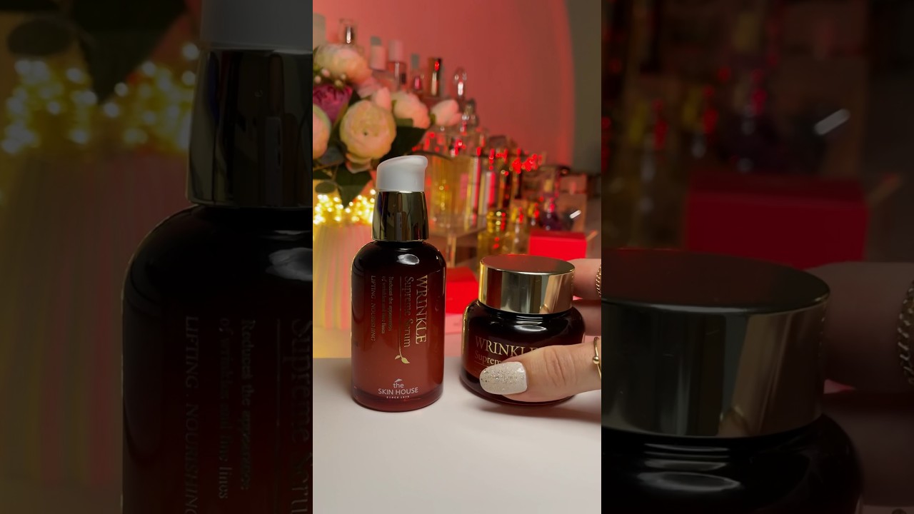 The Skin House Wrinkle Supreme Serum and Cream | Swatches, texture | Anti-aging Korean skincare