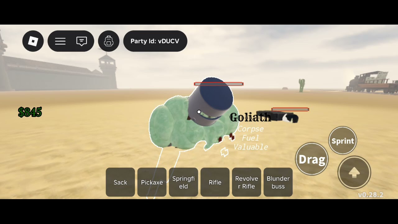 Roblox Dead Rails: Goliath Boss Fight And Picking Up the Excalibur Sword