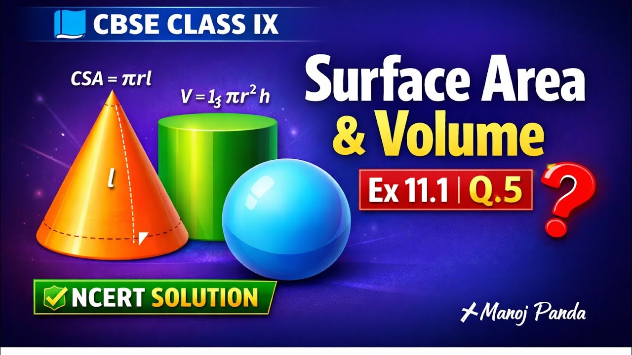 Q5 EX 11.1 MATH IX CBSE 