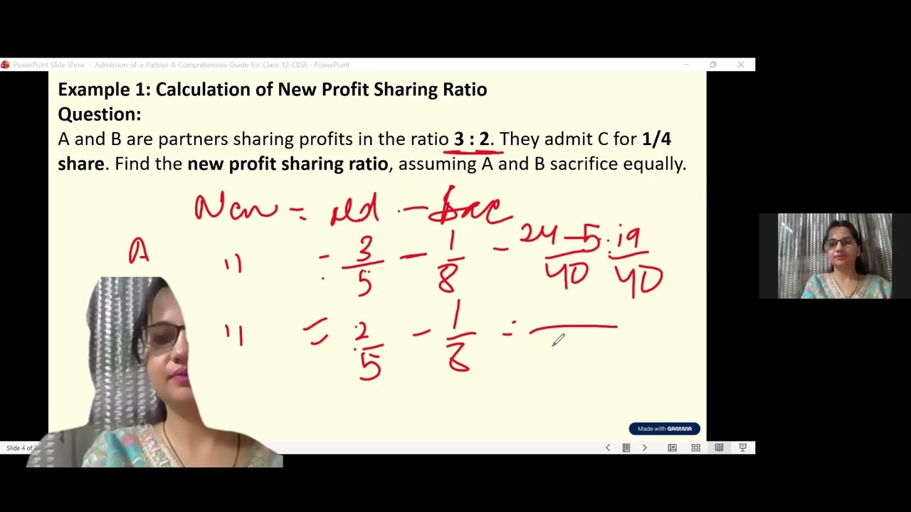 Admission of partner, Introduction calculation of new ratio, sacrificing ratio, exam oriented ques
