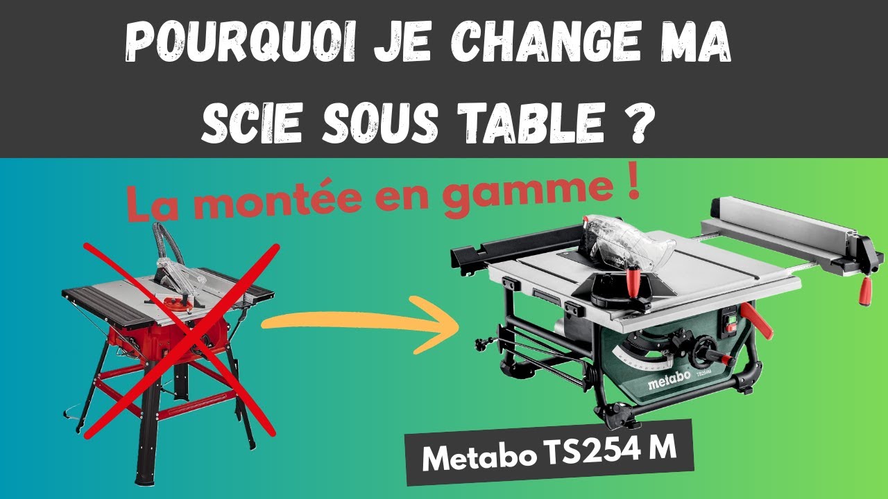 Pourquoi je change ma scie sous table ? Metabo TS 254 M