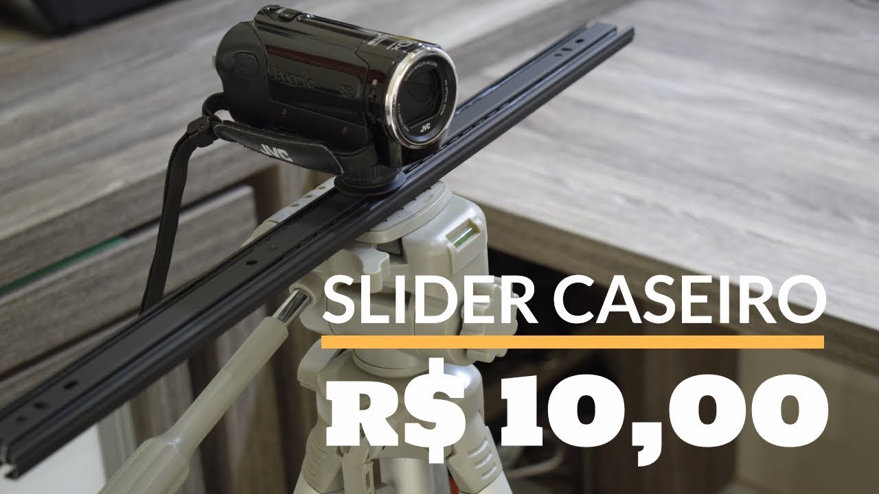 Fiz um SLIDER para camera e celular por R$ 10,00