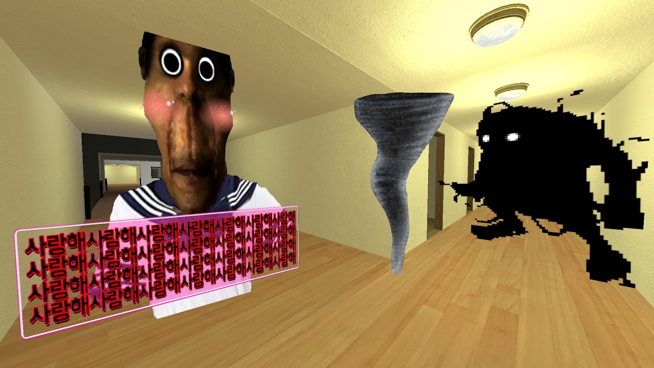 POV TORNADO VS CUTE OBUNGA IN LIMINAL HOTEL GMOD#gmod#nextbot#garrys mod
