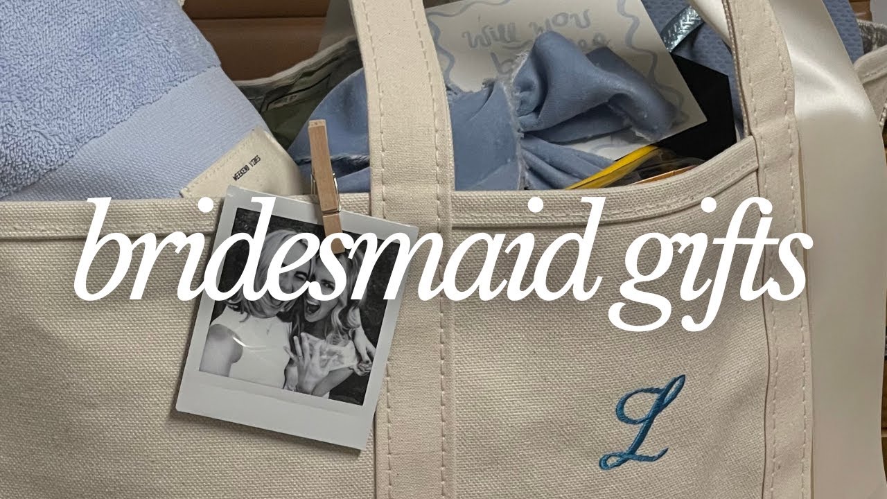 custom bridesmaid and maid of honor gift bags | ll bean boat tote, beachy hawaii wedding, custom YSL