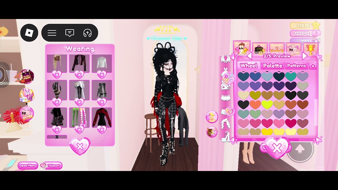 Fazendo um look punk goth Dress to impress  