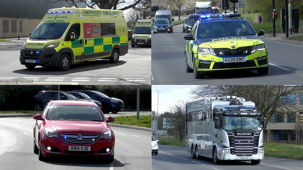 Joint Command Unit - Police Interceptors, Fire Officers and Ambulances Responding in Northampton!