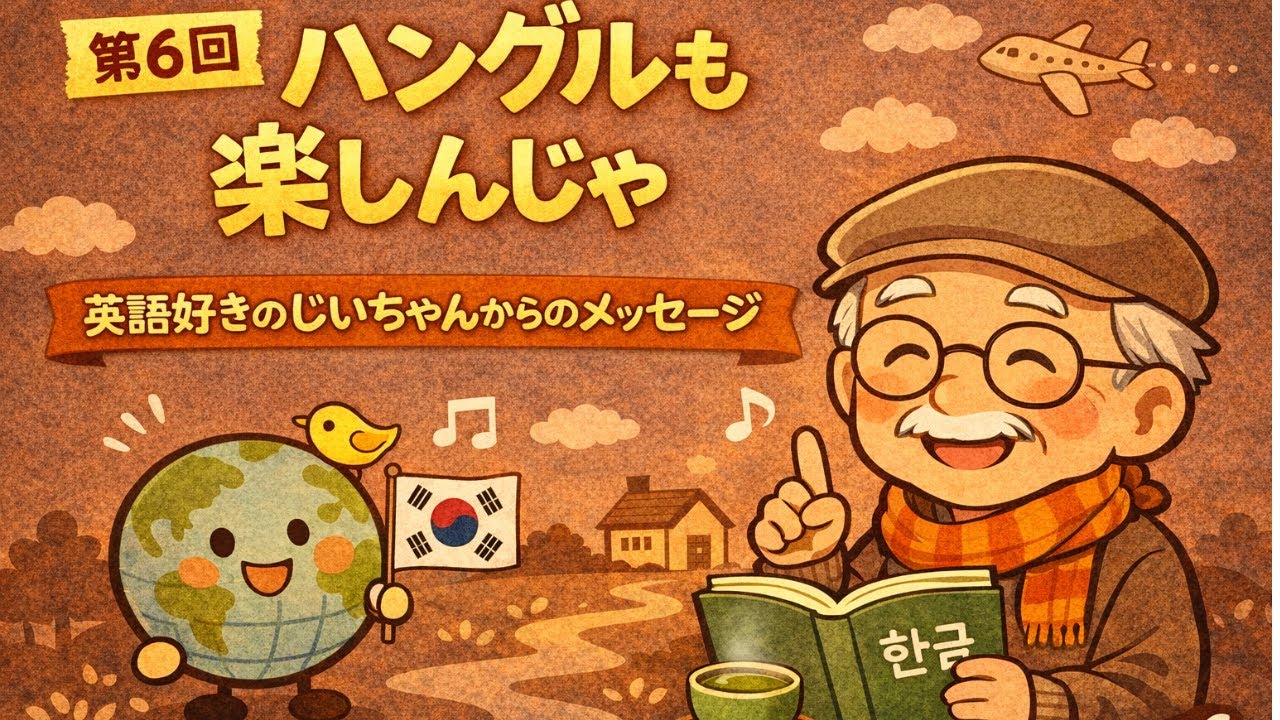 第６回目ハングルも楽しんじゃ　英語好きのじいちゃんからのメッセージ