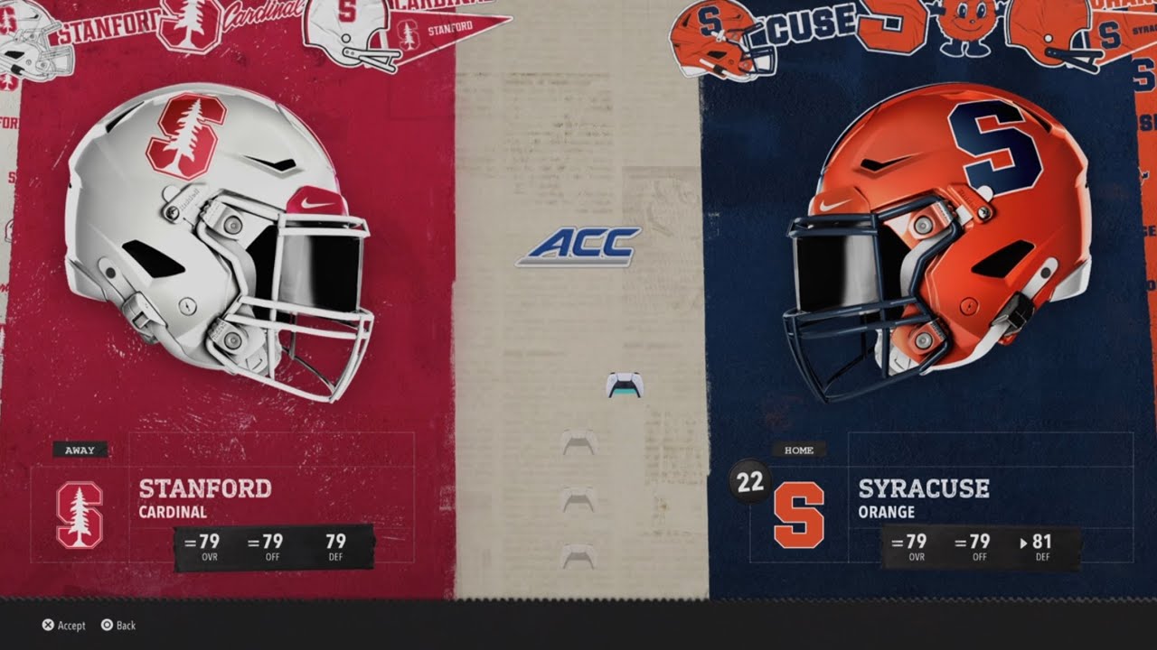 Stanford vs #22 Syracuse WK10 2030 AI vs AI