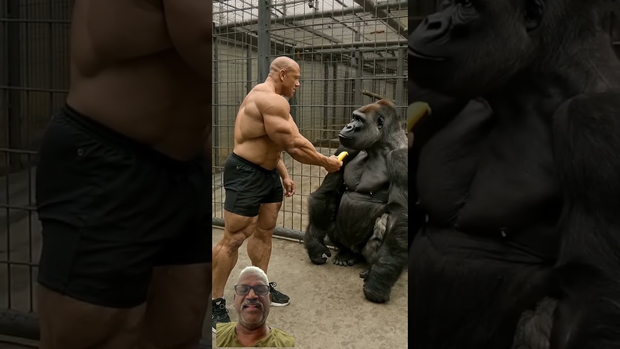 #GorillaFun Man gives banana with skin to gorilla, it returns back like &ldquo;peel it first, human!&rdquo; 😂🍌
