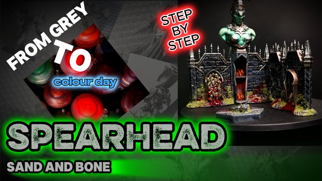 Warhammer AoS Terrain Spearhead – Painting Sand & Bone with Blood & Moss