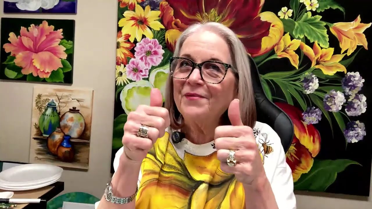 Learn to Paint One Stroke - Live With Donna: Wisteria Demo | Donna Dewberry 2025