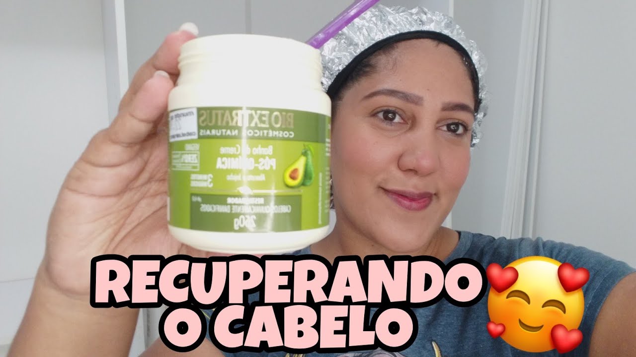 TESTEI A MÁSCARA PÓS QUIMICA DE ABACATE, BIO EXTRATUS! !