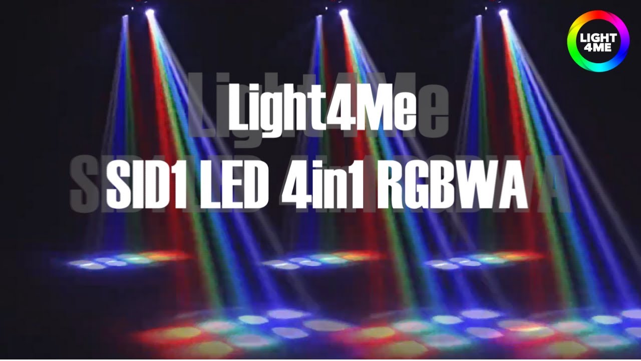 Light4Me  SID1 - multiefekt świetlny LED 4w1 RGBWA efekt beam 2x laser R/G złoty stroboskop