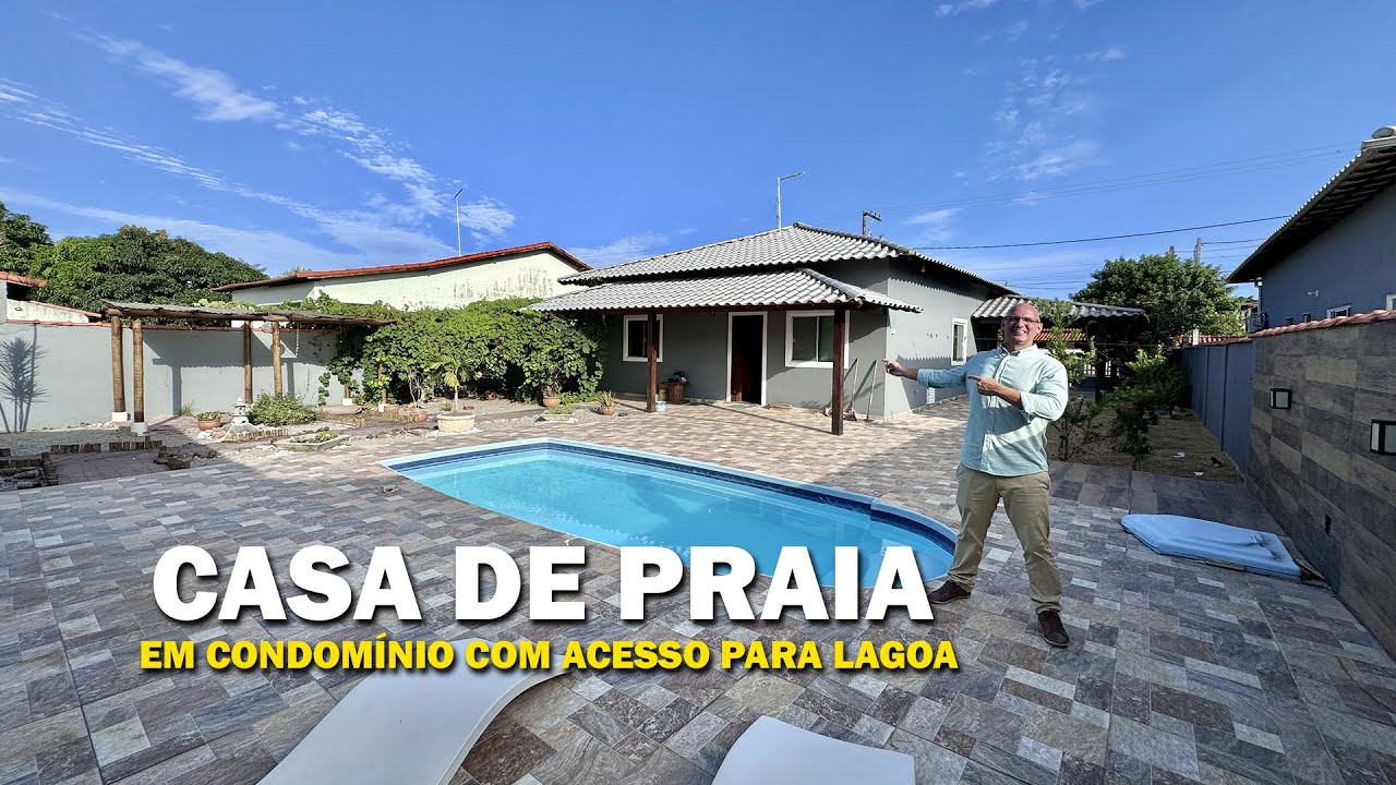 AÍ SIM! CASA EM PRAIA SECA EM CONDOMÍNIO COM ACESSO PARA LAGOA  | ARARUAMA RJ - REGIÃO DOS LAGOS