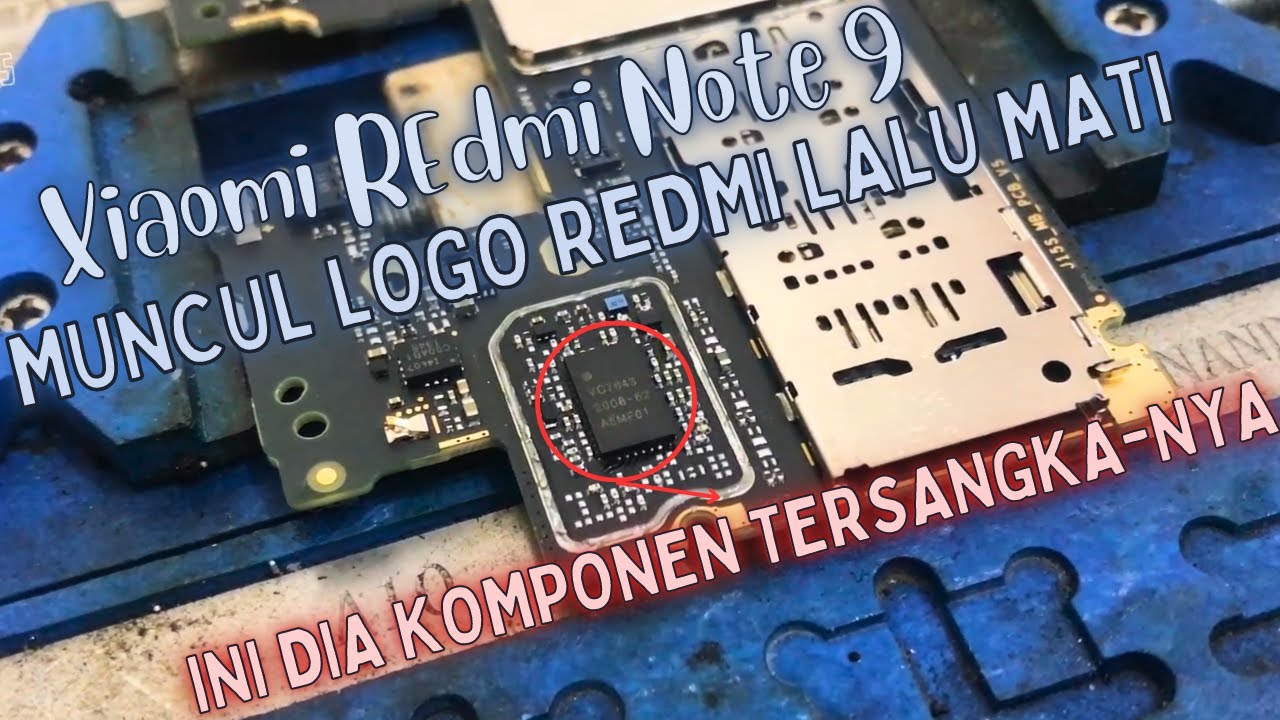 Cara perbaiki IC PA Xiaomi Redmi Note 9 | Nyala Logo lalu mati (Trik Angkat Cetak Pasang IC PA)