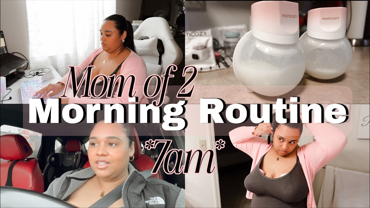 7AM Morning in My Life | Realistic Pumping Routine with Momcozy S12 Pro Quick (Mom of 2)