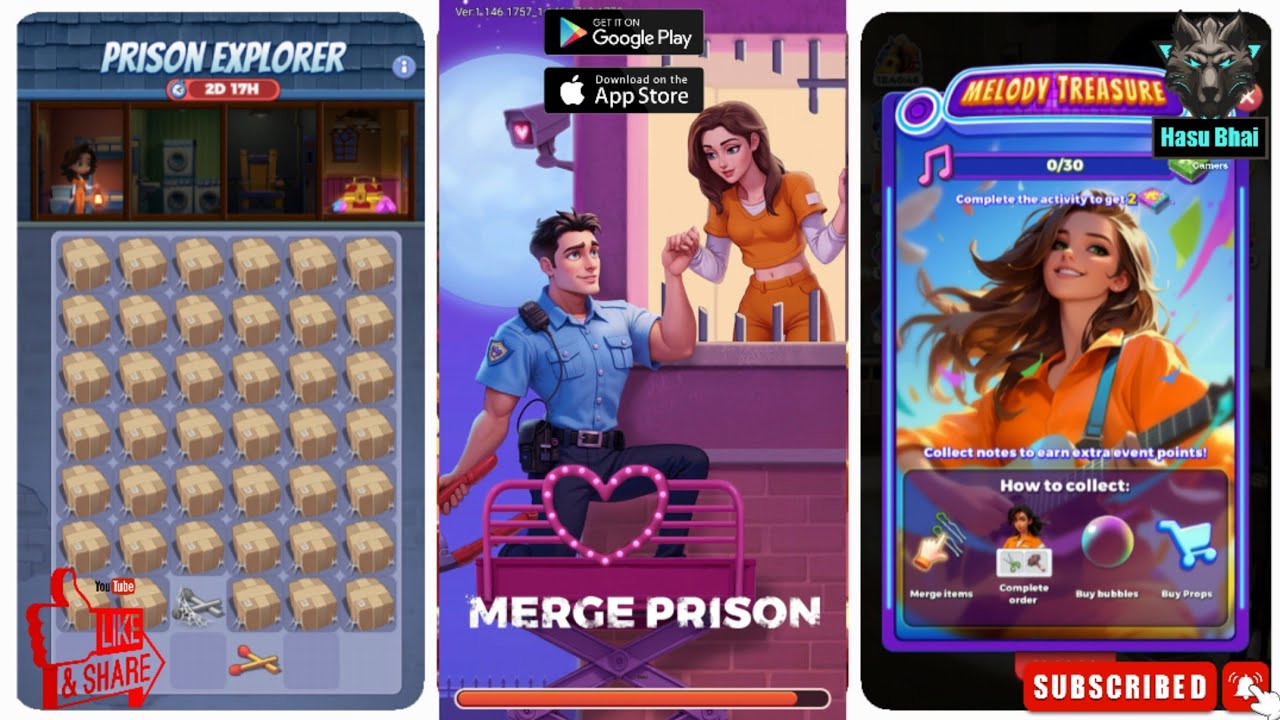 Merge Prison |  Hidden Puzzle | Prison Explorer | Android Gameplay | Merge Game @hasubhaigamer