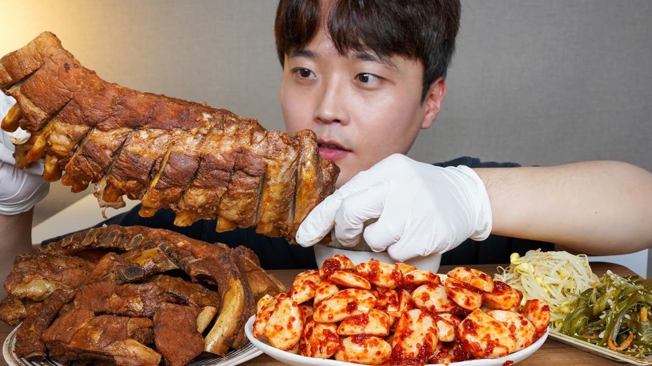 아내표 집밥🍚 마늘김치 등갈비 요리 먹방 PORK BACK RIBS & GARLIC KIMCHI ASMR MUKBANG EATING SHOW