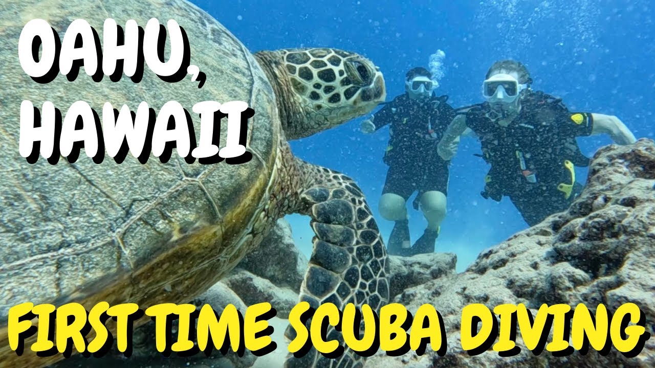 First Time Scuba Diving with Trident Adventures on Oahu, Hawaii 2022 - Beginner Scuba Dive 40 Feet
