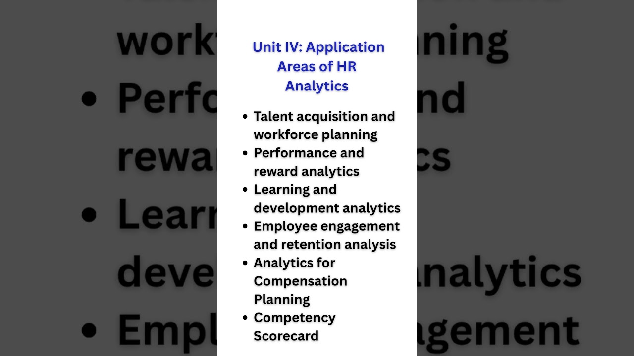 HR Analytics Important Topics Unit wise for AKTU Exam 2025.