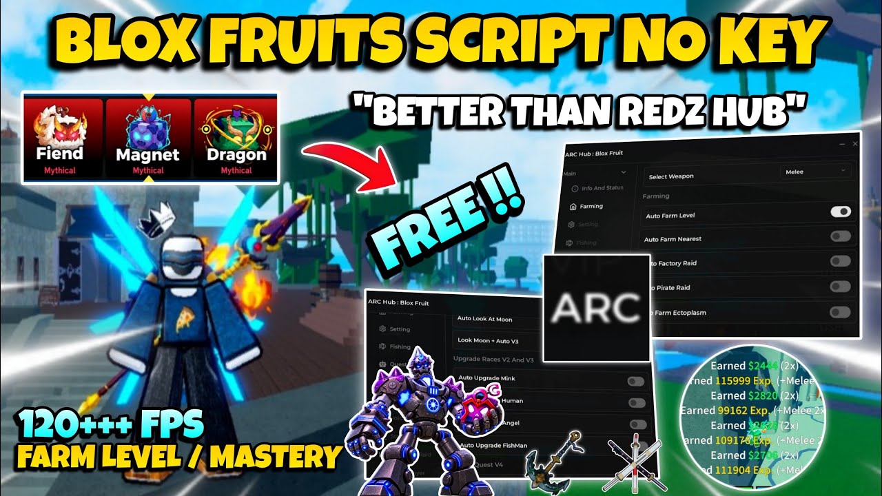 Новый скрипт для Blox Fruits без ключа &mdash; Автофарм, Мастерство, Рейды, Морские события, Испытание ...