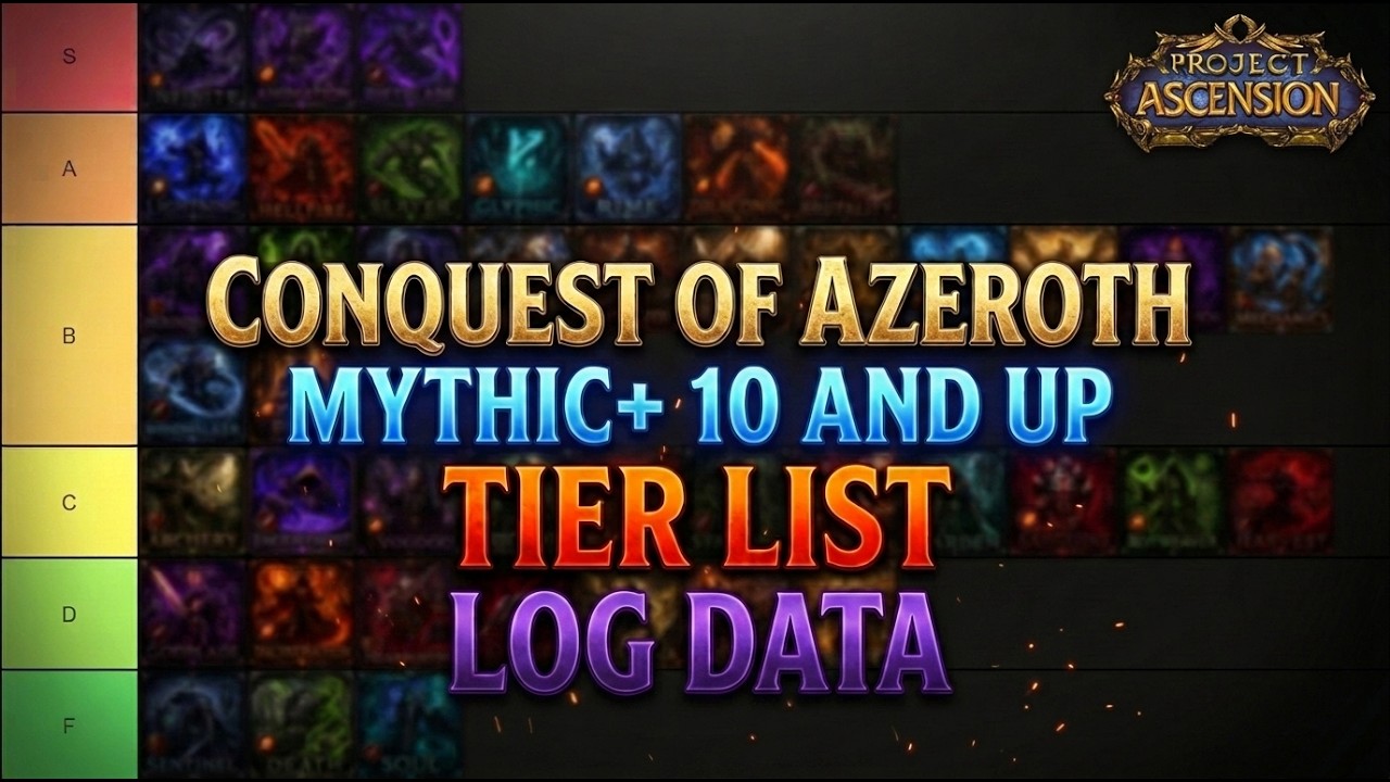 Mythic+ TIER LIST | Every DPS spec | Conquest Of Azeroth | Ascension WoW
