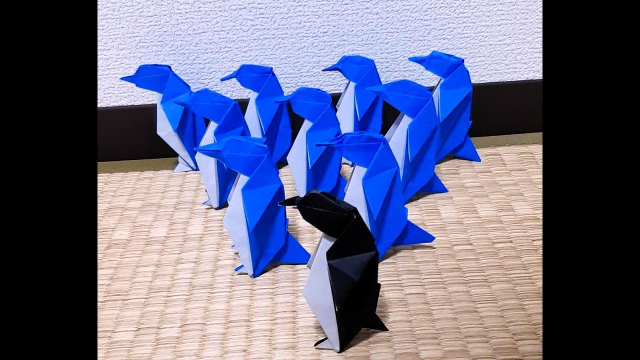 14,Folding a Penguin – Silent Origami Session【無言】ペンギンの折り紙 ー ゆっくり休むための制作時間