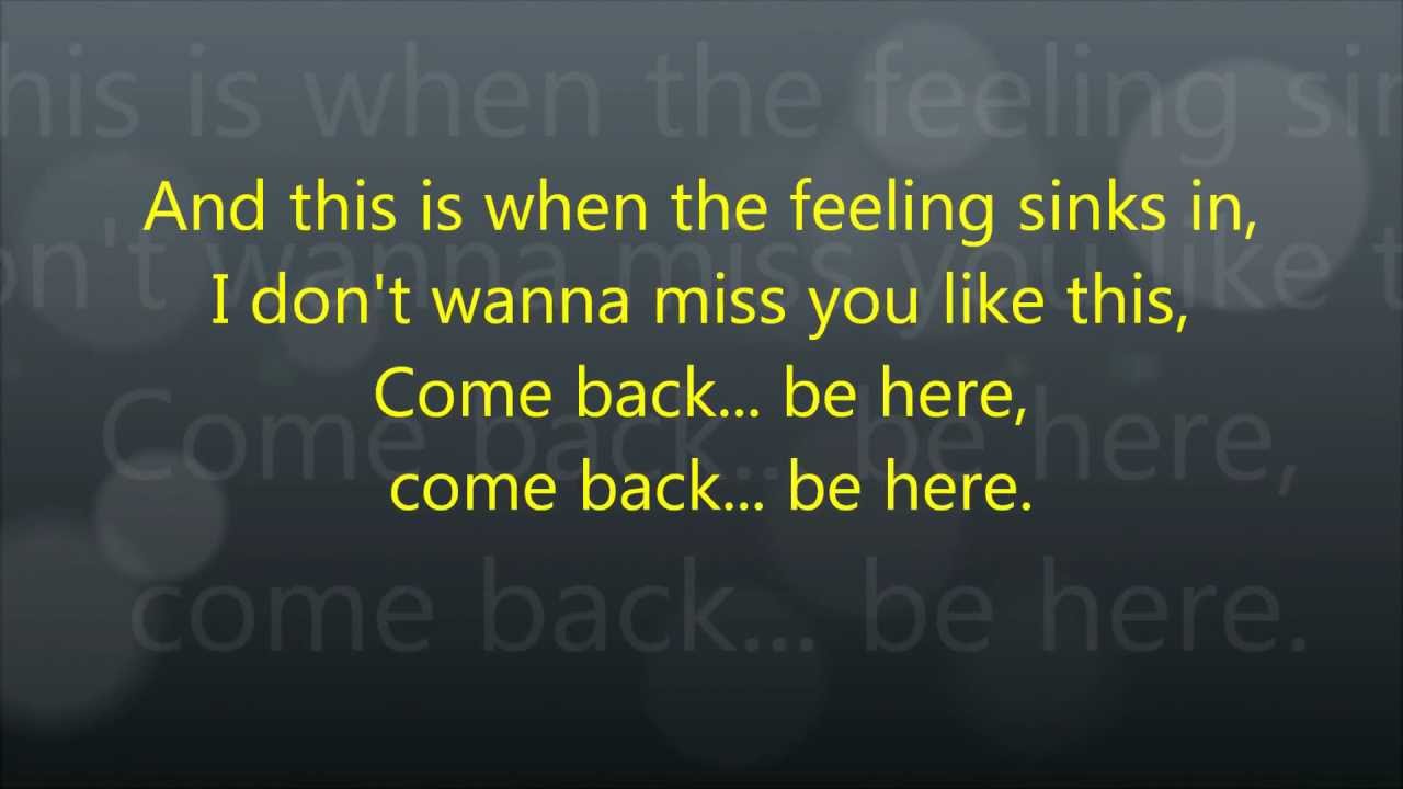 Taylor Swift - Come Back ... Be Here - Lyrics