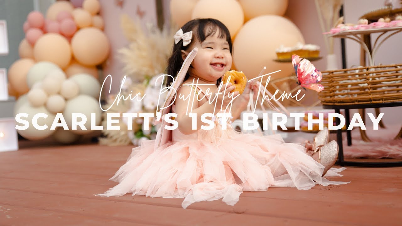 Boho Chic Butterfly Theme 1st Birthday