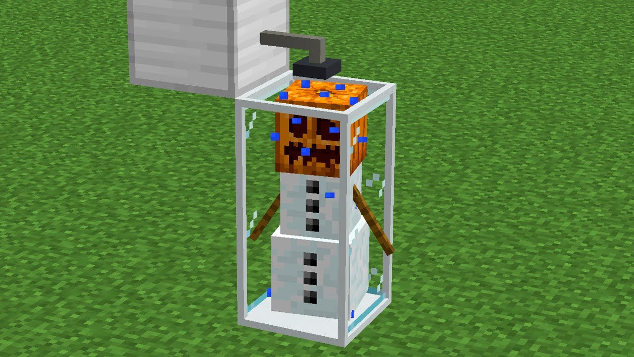 snow golem in the shower