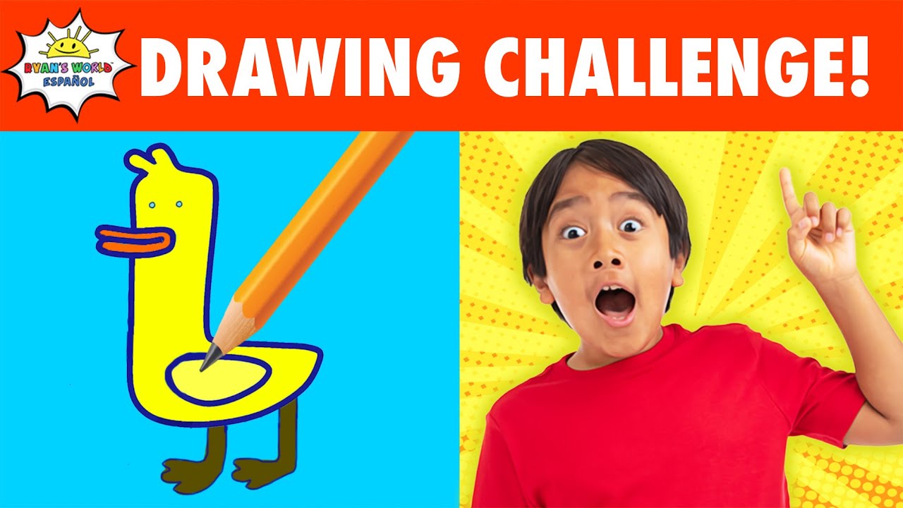 Podrás Terminar el Desafío de Dibujo con Ryan's World! Divertido Juego para Niños para Jugar Juntos!
