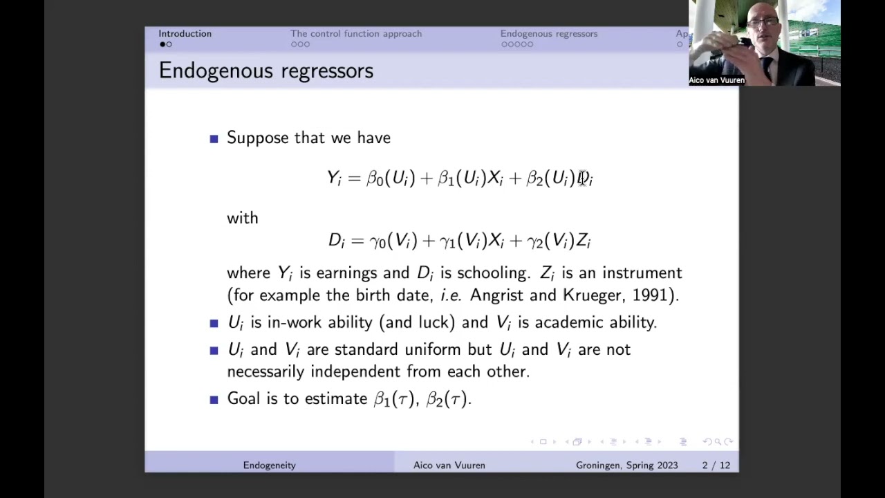 Applied Microeconometrics 2023 - Endogeneity