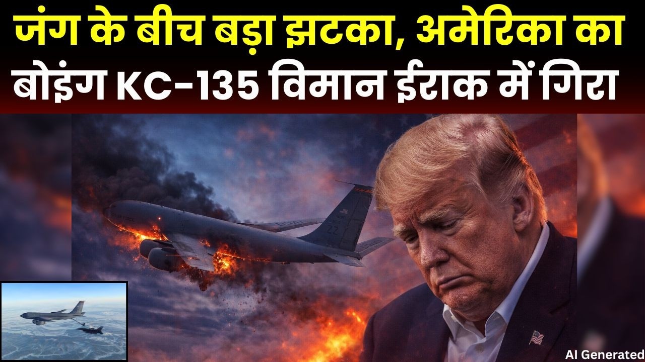 Iran जंग के बीच America को बड़ा झटका, US Air Force का KC-135 Stratotanker Crash | US KC-135 Crash