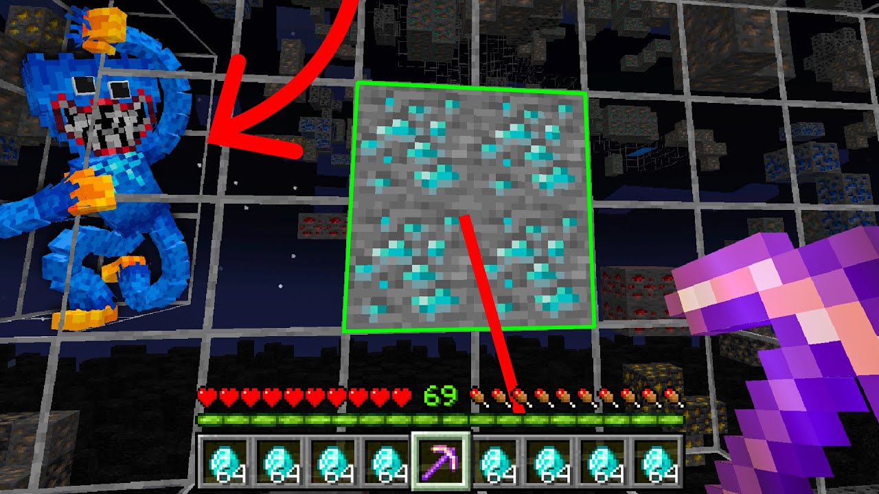 Использую XRAY, чтобы напугать друзей в Minecraft