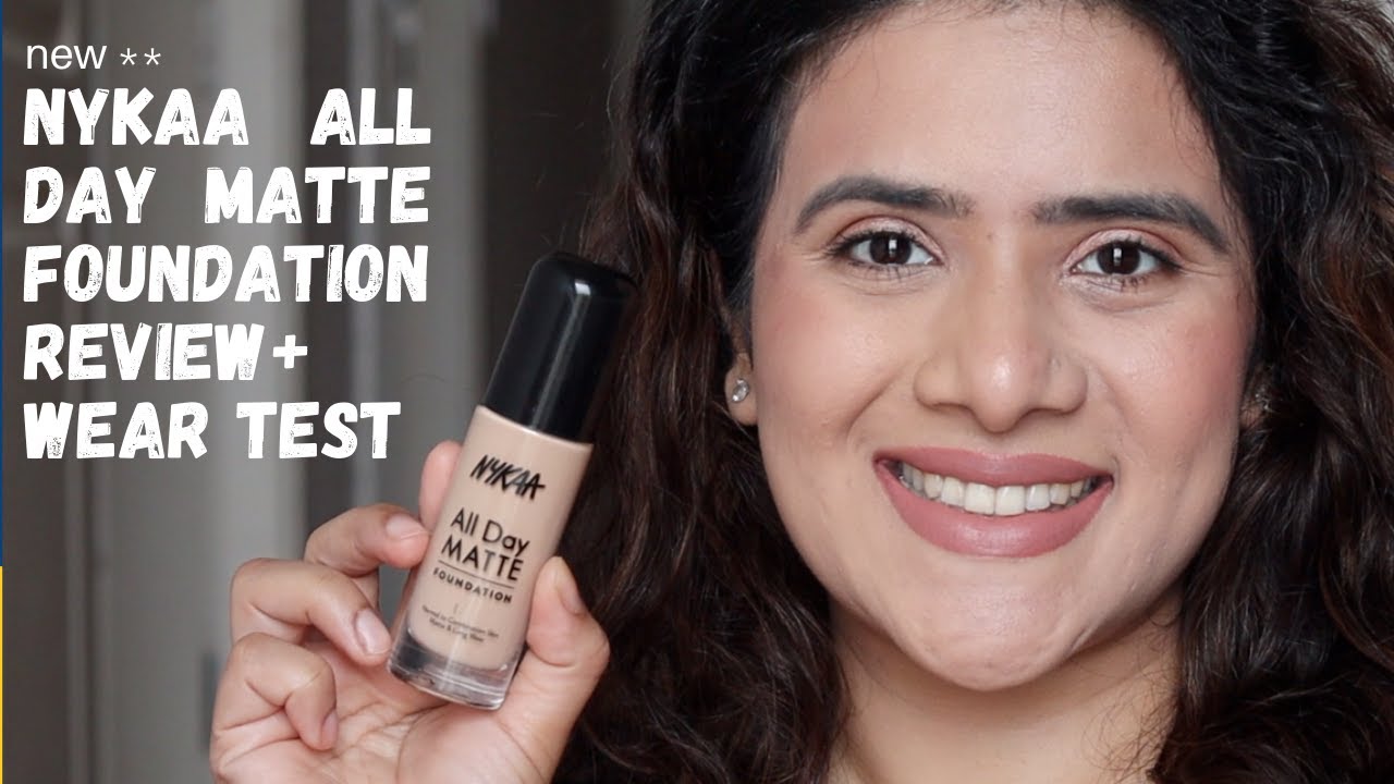 *NEW NYKAA ALL DAY MATTE FOUNDATION REVIEW in NATURAL LIGHT +  12 hour WEAR TEST | DRNAVNEET| #NYKAA