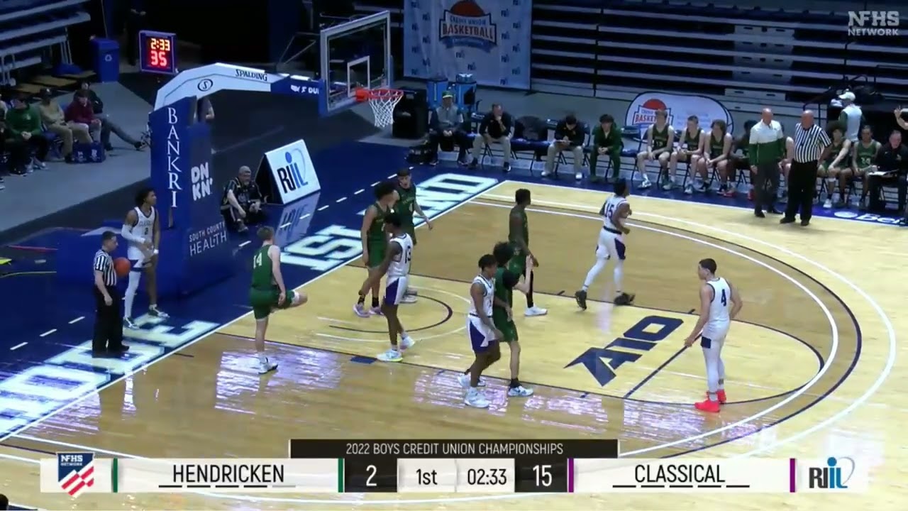 2022 State Tourney Final - Hendricken vs Classical Boys Basketball 3/13