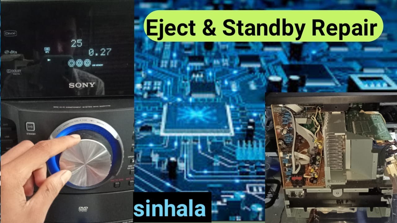 Sony MHC GZR-77D Eject and Standby problem easy fix (stereo shuts itself off) | SINHALA