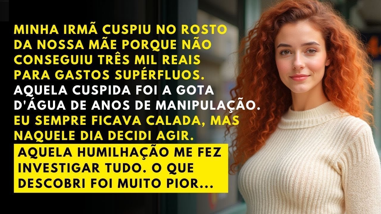Minha irmã cuspiu na nossa mãe porque ela não queria dar dinheiro para despesas supérfluas