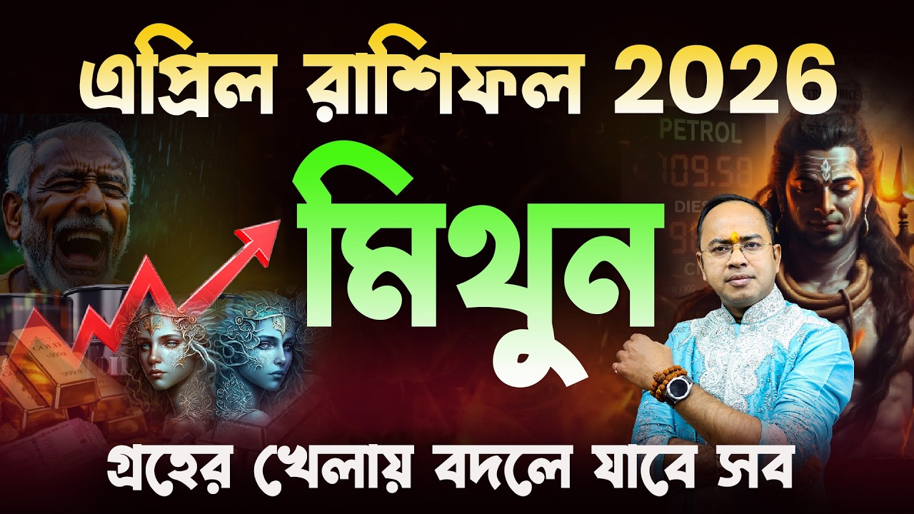 Mithun Rashi April Rashifal 2026 &ndash; হঠাৎ জীবনে বড় টার্নিং পয়েন্ট! | Gemini Rashifal | Santanu Dey