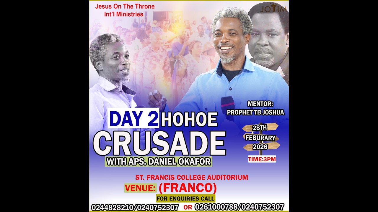 DAY 2. REBROADCAST HOHOE CRUSADE WITH APOSTLE DANIEL OKAFOR.