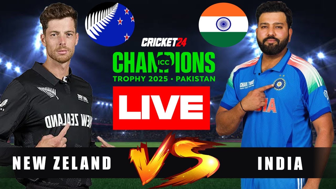 Live: India vs New Zeland 12th ODI | Live Match Score today | Ind vs Nz, Champions Trophy 2025