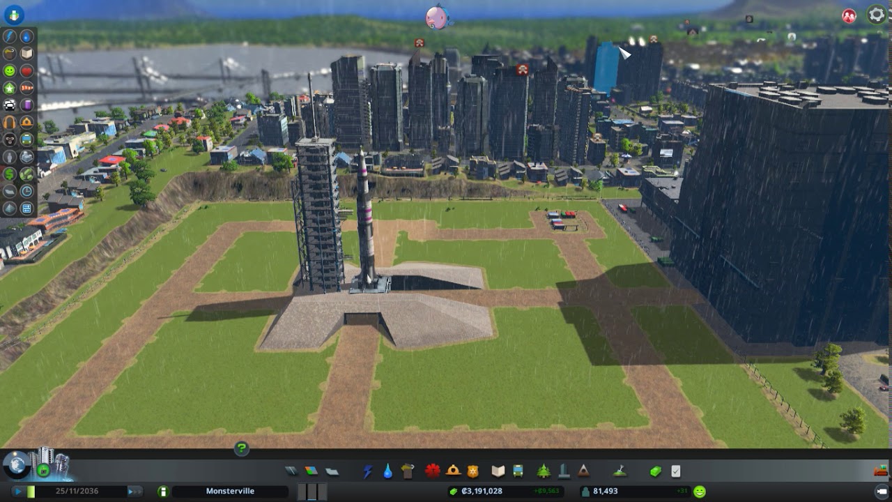Cities Skylines - Surviving Mars Rocket Launch - ChirpX