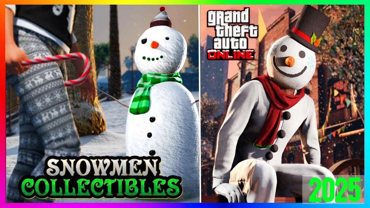 CHRISTMAS SNOWMAN EVENT, All Snowmen Locations, FREE Outfit, SNOW, GTA 5 DLC 2025(GTA Online Update)