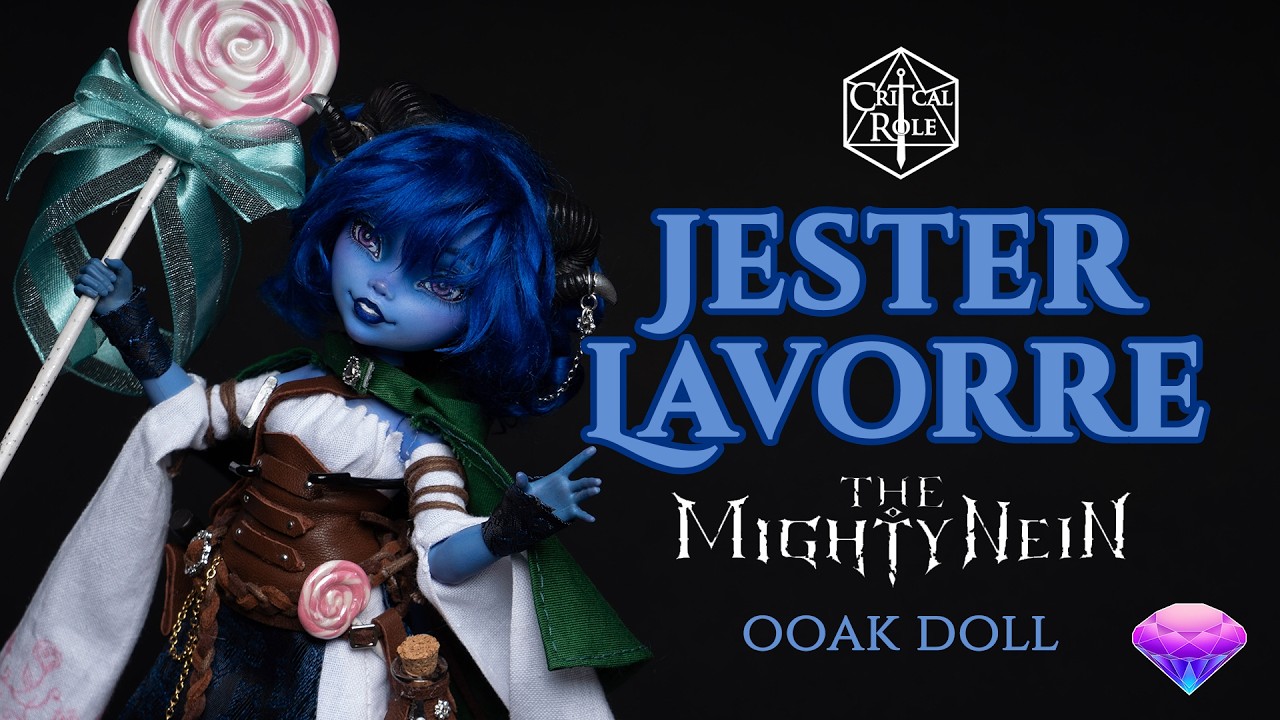 Кукла-шут Лаворр, созданная на заказ, из группы The Mighty Nein от Critical Role — уникальная пер...