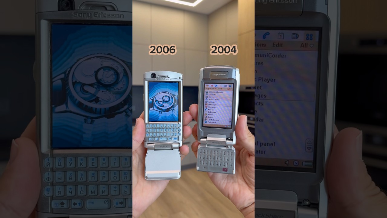 Sony Ericsson p910i vs p990i #sony #retro #retrophone #smartphone