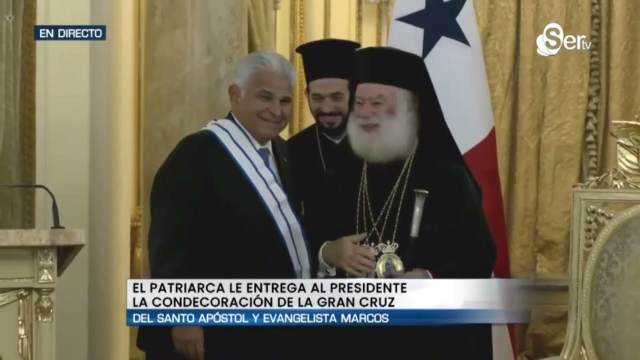 Noticias | Condecoración al presidente Mulino con la Gran Cruz del Apóstol Marcos