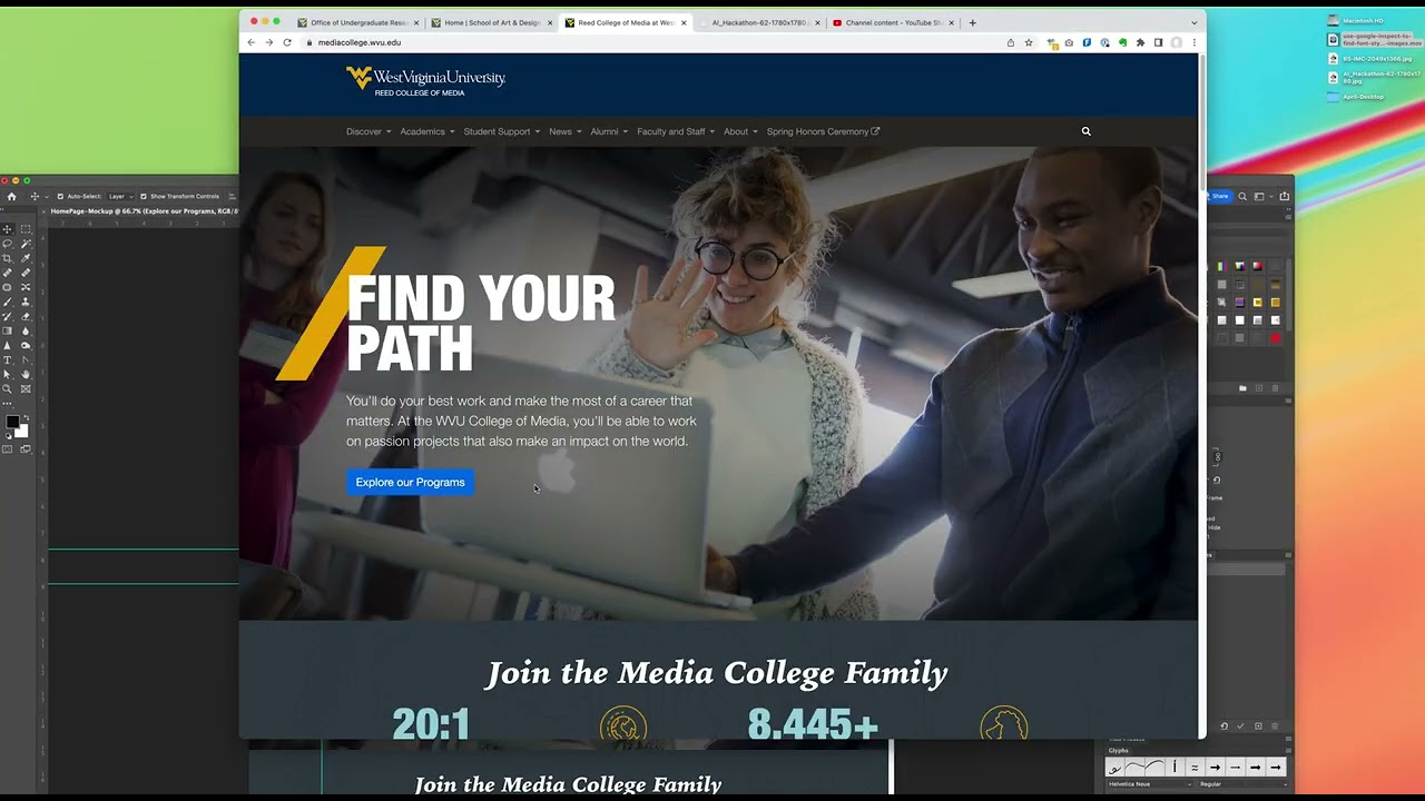 How to create a Photoshop mockup for a refreshed homepage design on an existing website