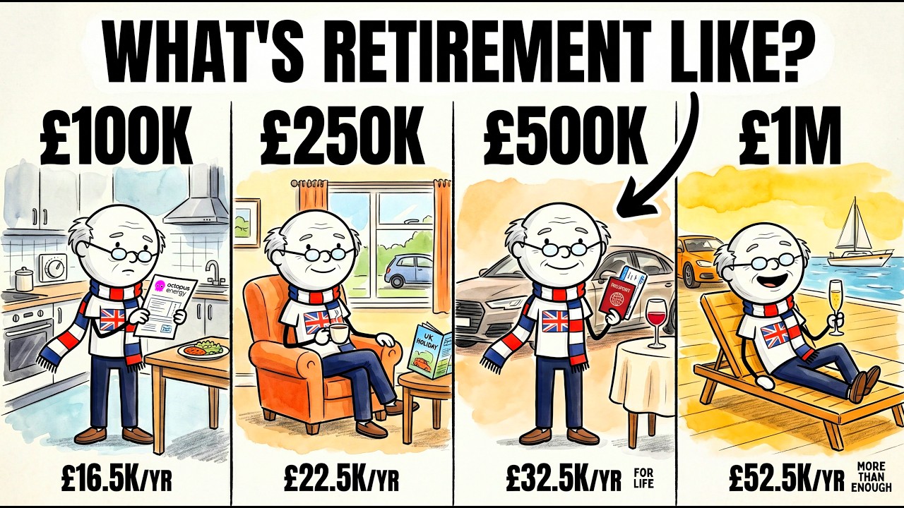 What Retirement Actually Looks Like on &pound;100K, &pound;250K, &pound;500K and &pound;1M in the UK