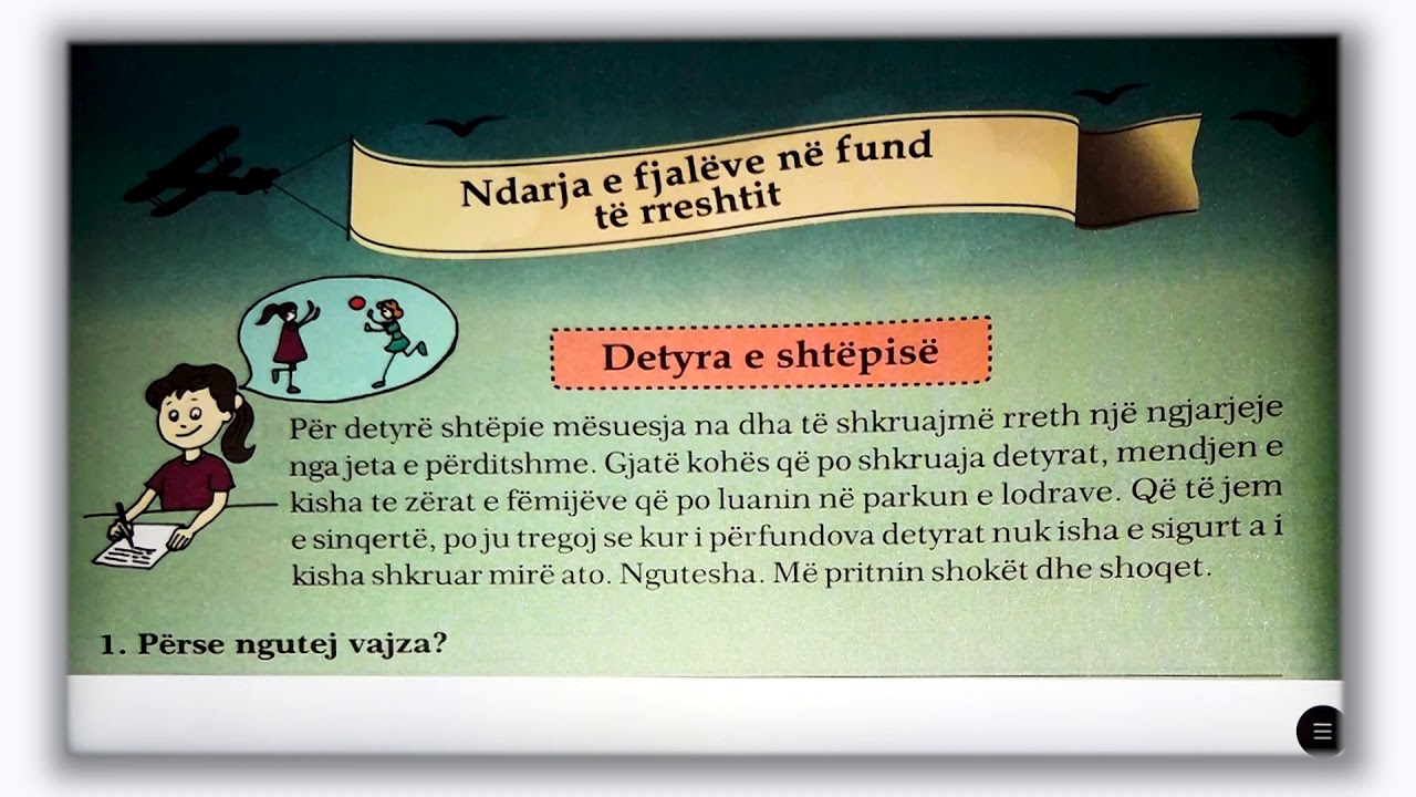 2 01 033 - Java e shtatë - Gjuhë shqipe - Ndarja e fjalëve në fund të rreshtit